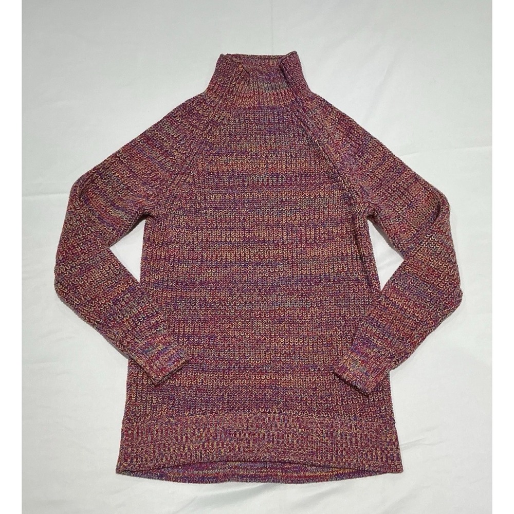 Style & Co Knit Sweater Womens Medium Multicolor Pullover Phsychedelic Retro